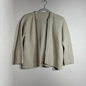 Woman's Tan Knit Cardigan